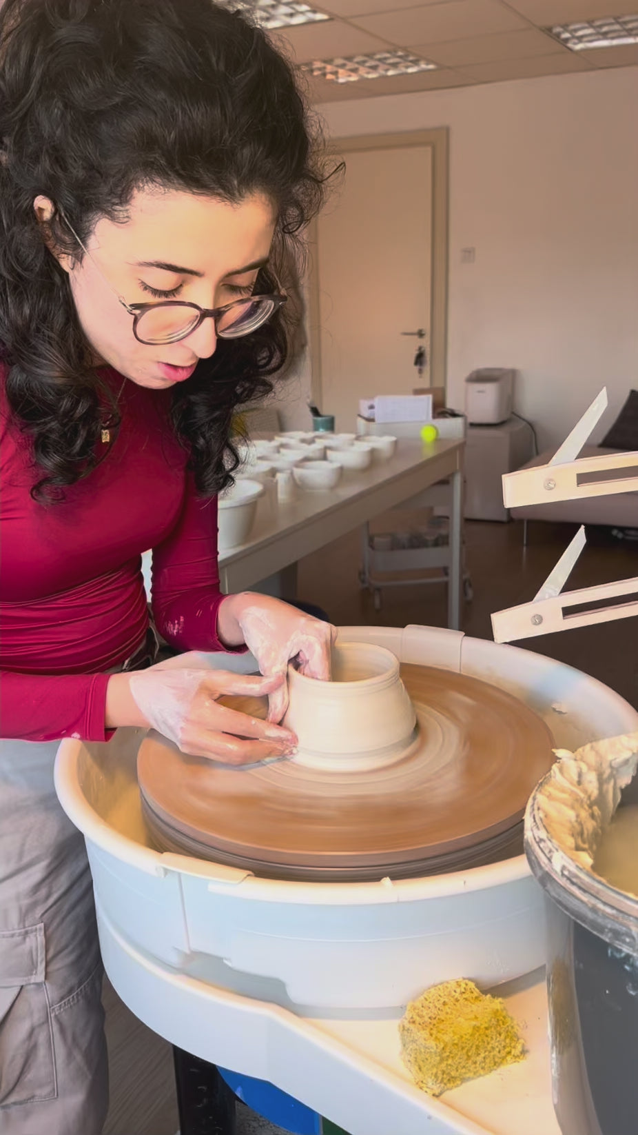Handmade Flower Matcha Bowl